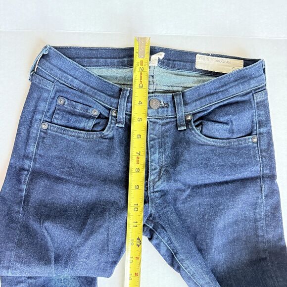 Rag & Bone Jeans Womens 26 Blue Olive Harrow Skinny Stretch Made USA Denim Pants - Picture 7 of 13